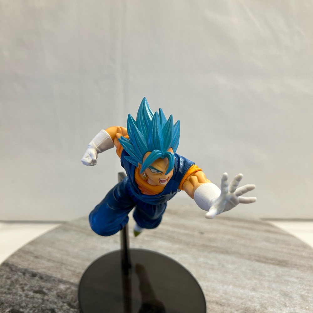 Blue and Orange Anime Action Figure